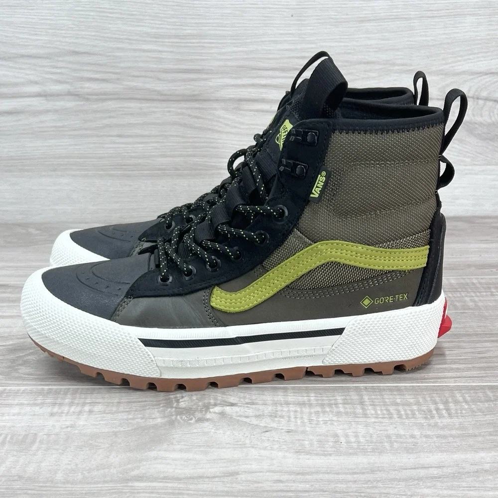 VANS Sk8-Hi GORE-TEX MTE-3 Men's Sz 8 Black Olive Green Waterproof Hiking Boots